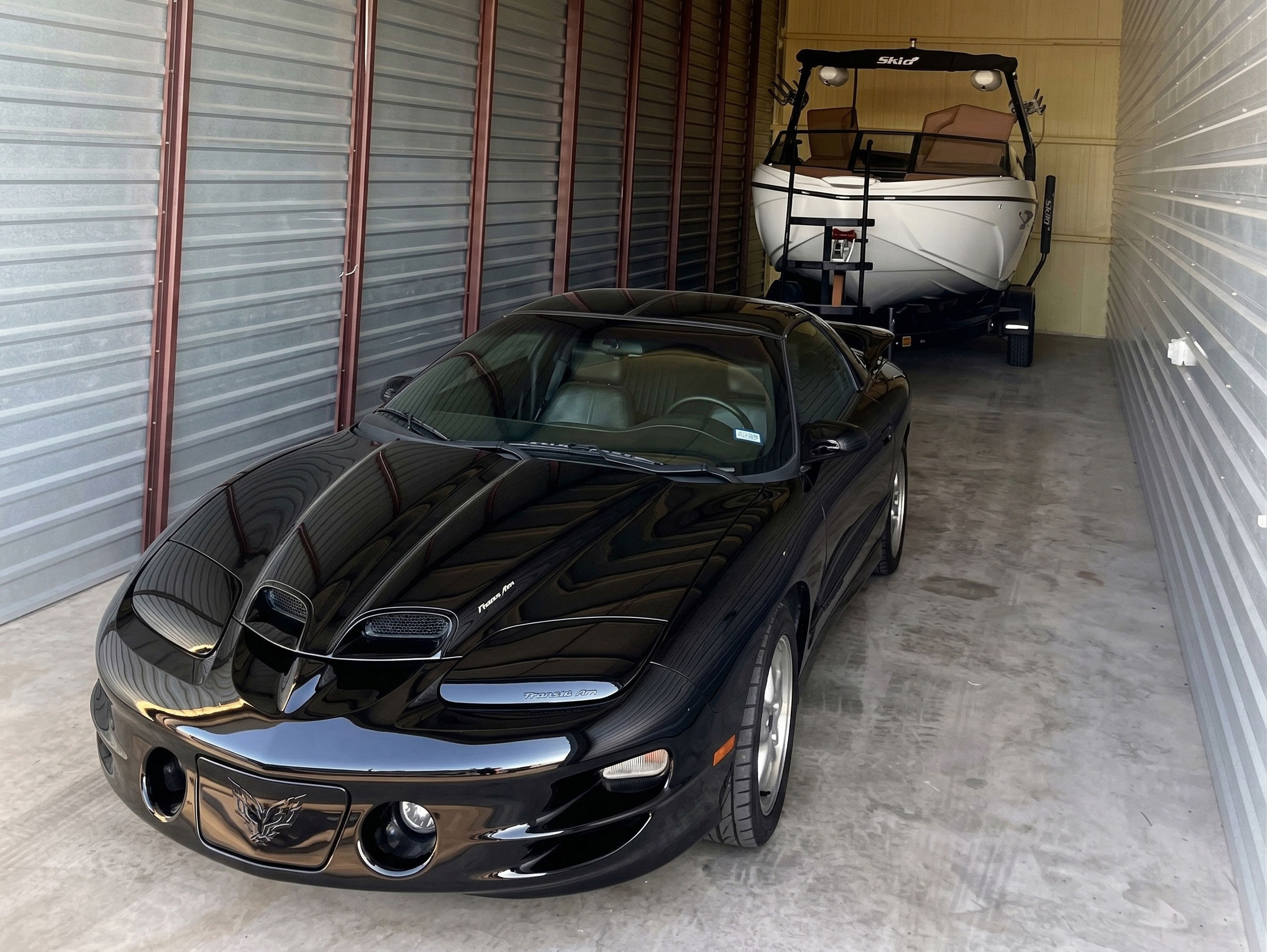 Classic Car in front of Storage Unit